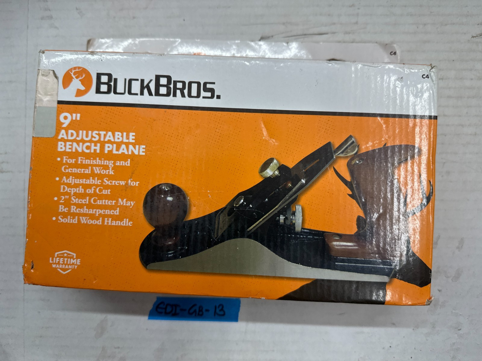 Vintage New Buck Bros. 9" Adjustable Bench Plane w/ 2" Steel Cutter