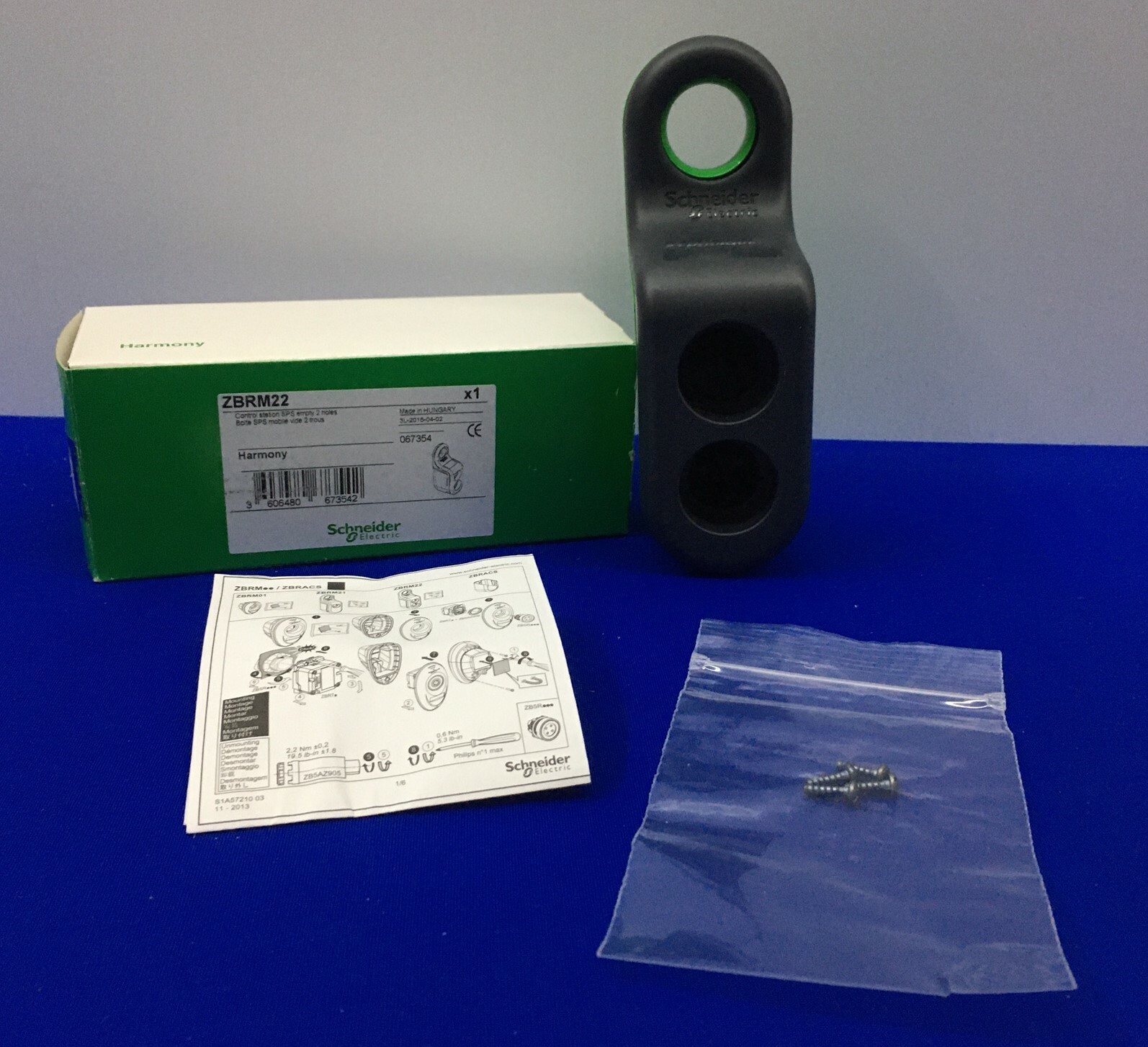 SCHNEIDER ELECTRIC ZBRM22 HARMONY CONTROL STATION SPS EMPTY 2 HOLES