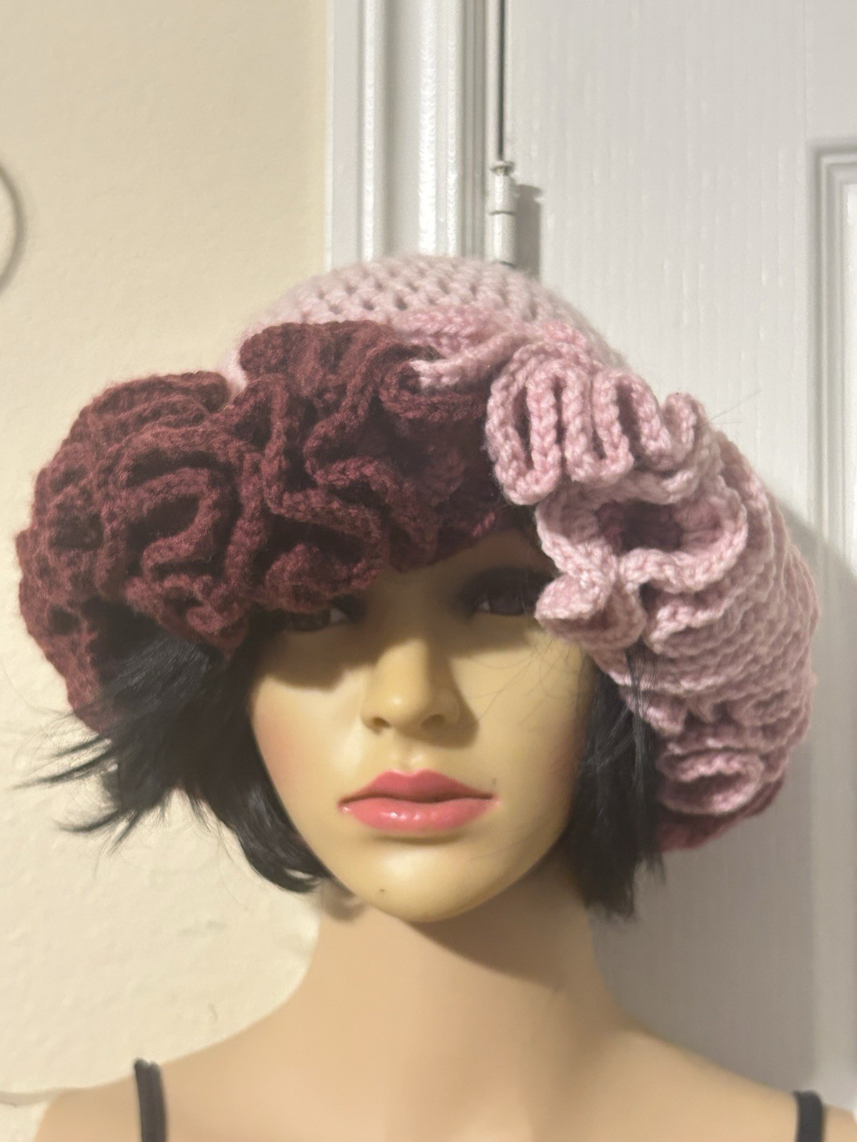 Handmade Crochet Ruffle Hat