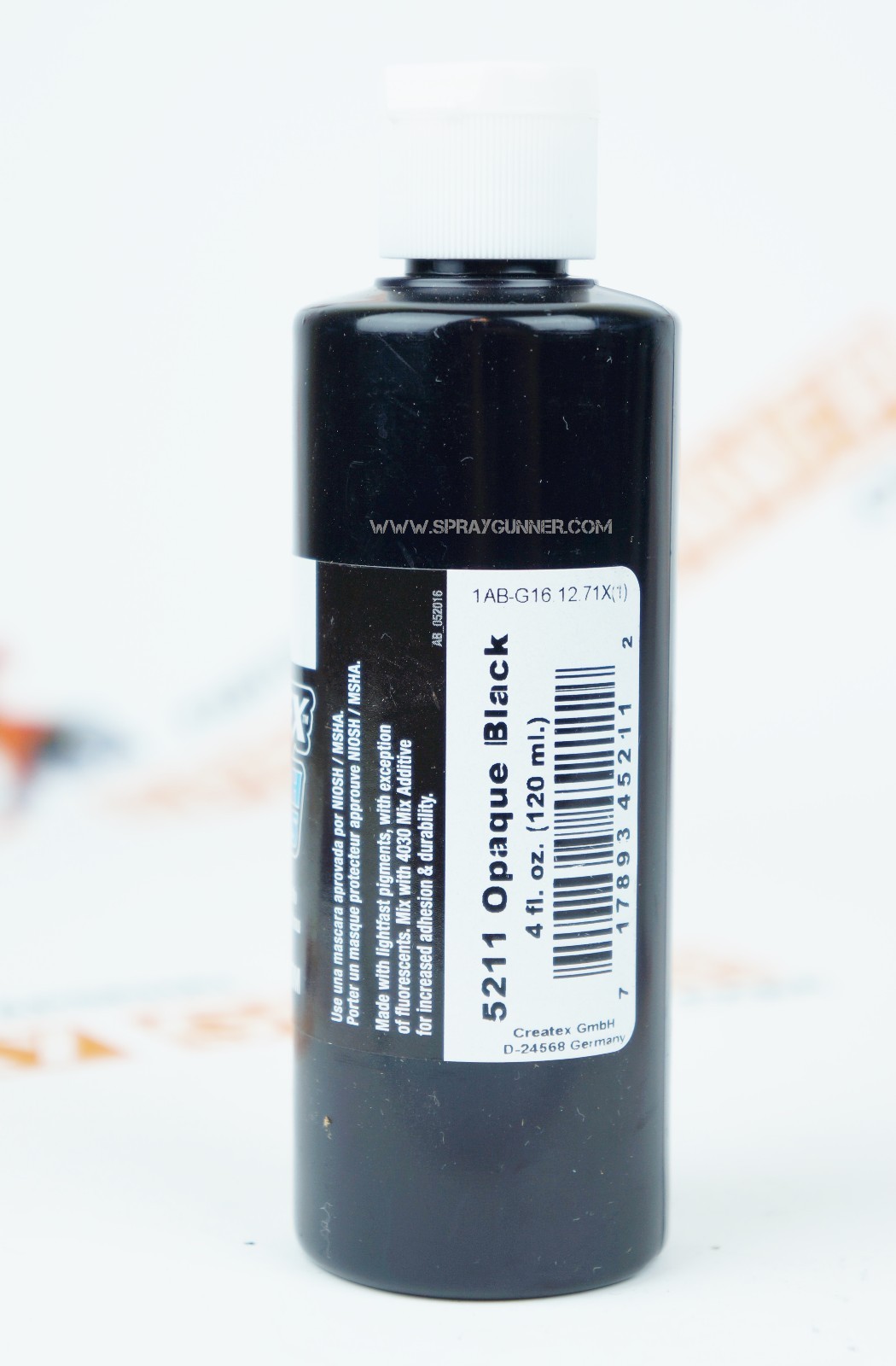 Createx Airbrush Colors 5211 Opaque Black 4oz. water-based paint