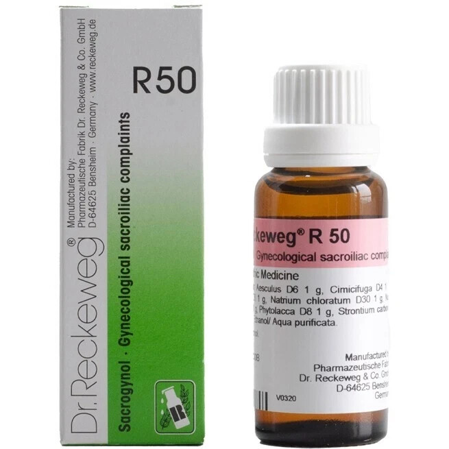 Dr. Reckeweg R50 Drops 22ml x 1 | Gynae & Sacroiliac Discomfort | Free Ship