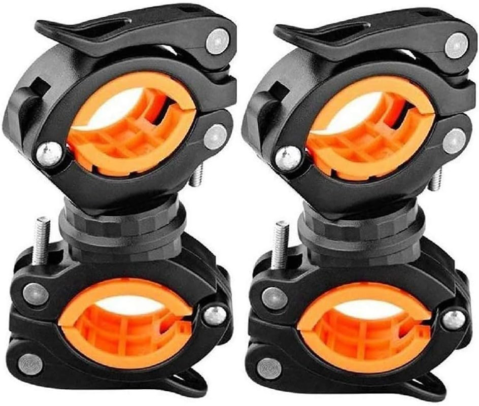 2 Pack Flashlight Mount Holder⭐Universal Bicycle Led Light⭐Mounting Holder 360°