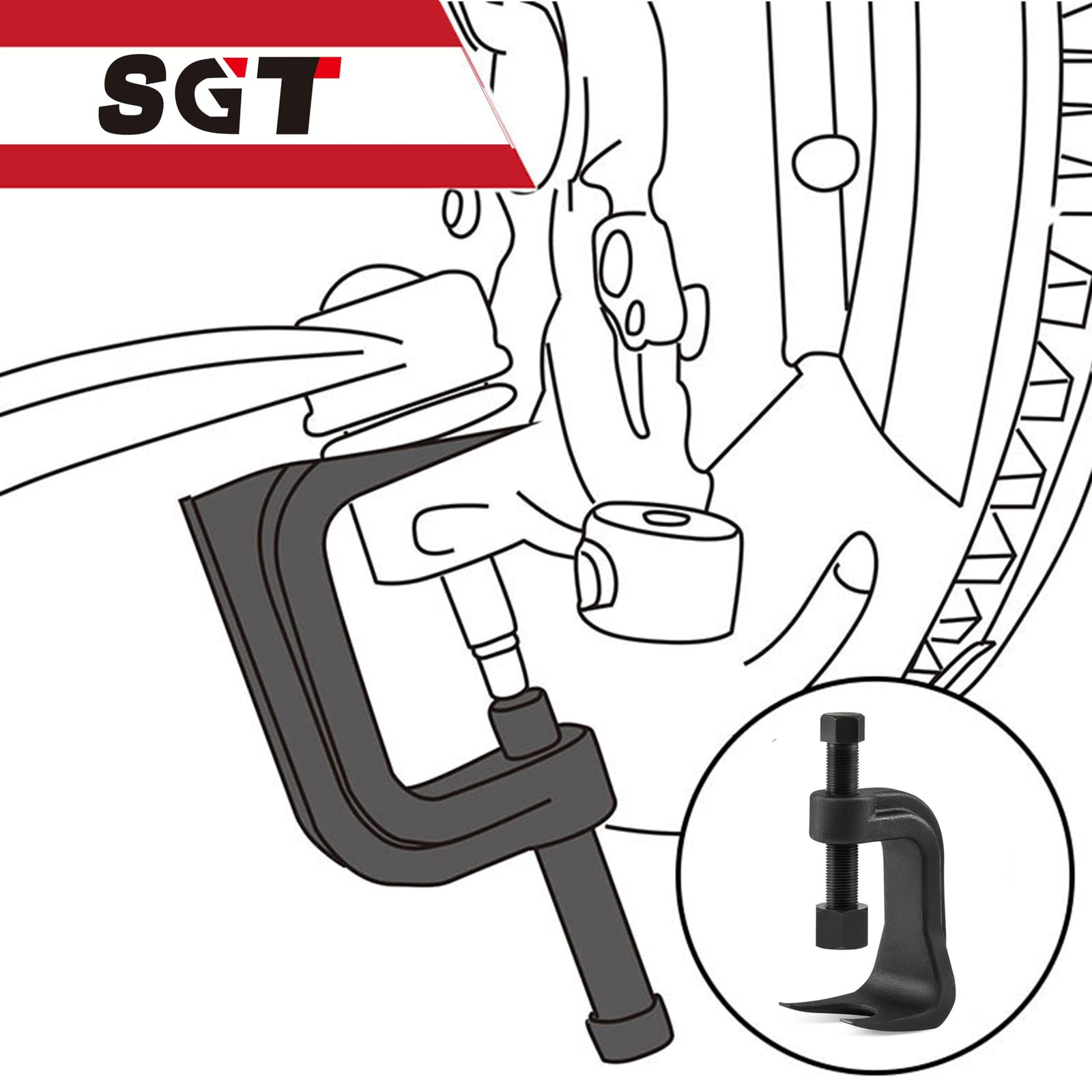 SGT Ball Joint Separator, Universal Ball Joint Puller with Lower Control Arm ...