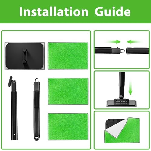 Car Windshield Cleaner Tool with Extendable Handle, Inside Auto Dark Green
