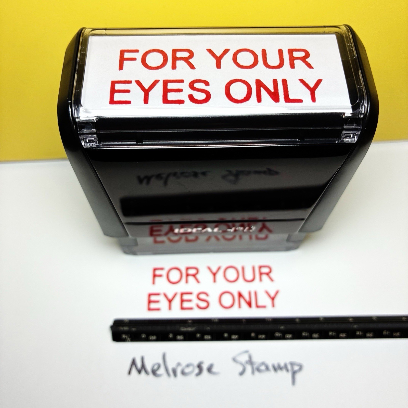 For Your  Eyes Only Rubber Stamp Red Ink Self Inking Ideal 4913