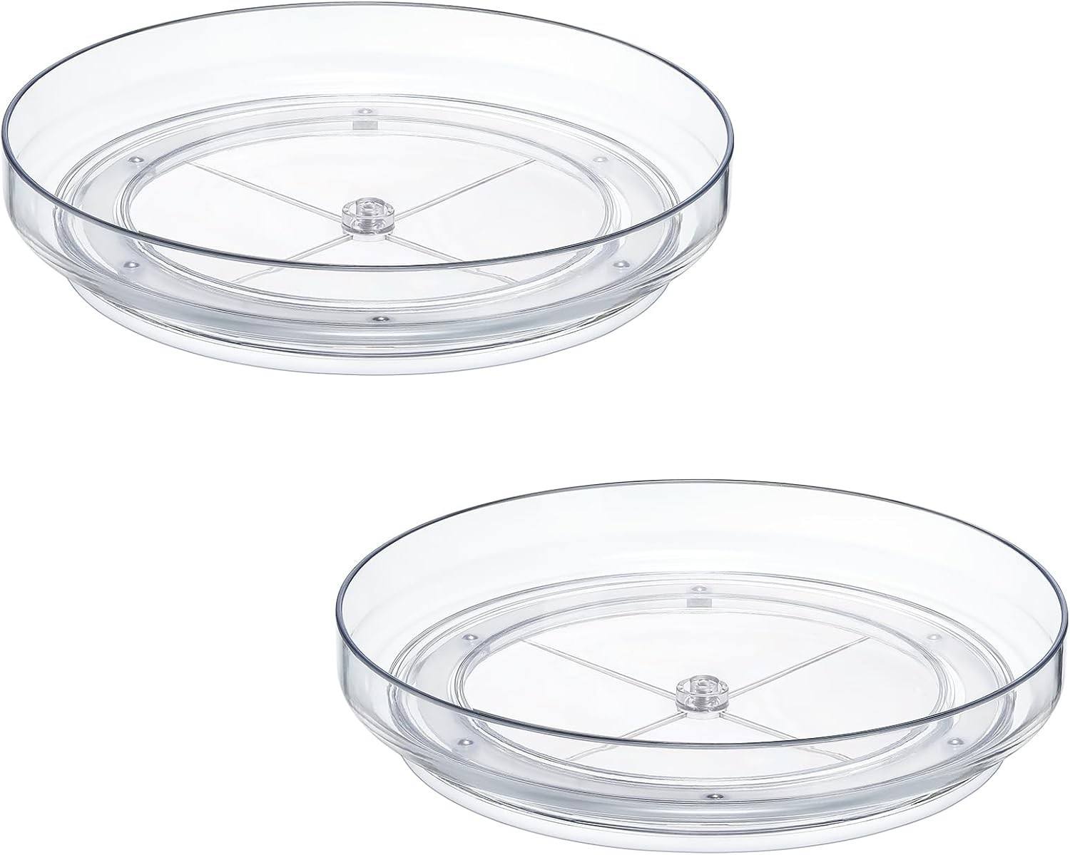 2 Pack 9 Inch Lazy Susan, Non-Skid Turntable Organizer for Cabinet, Kitchen