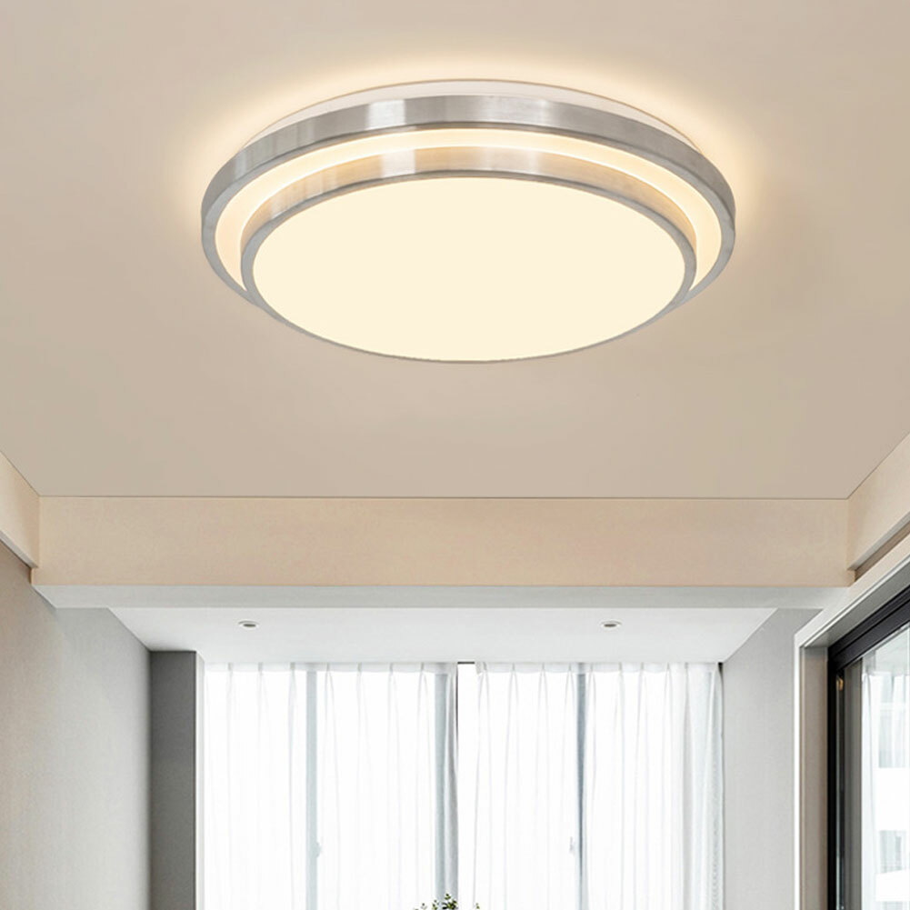 Modern LED Ceiling Light Flush Mount Dimmable Chandelier Lamp w/ Remote Control
