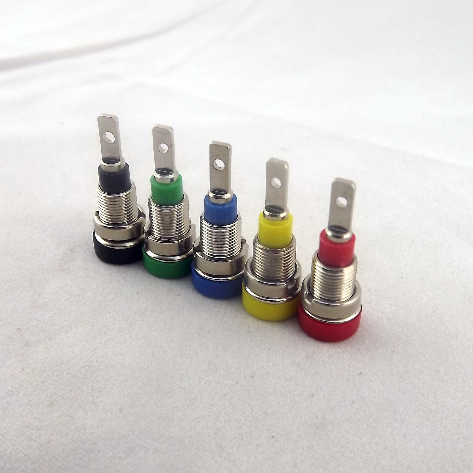 5x Copper 2mm Banana Socket Panel For Multimeter Test Probe Binding Post 5 Color