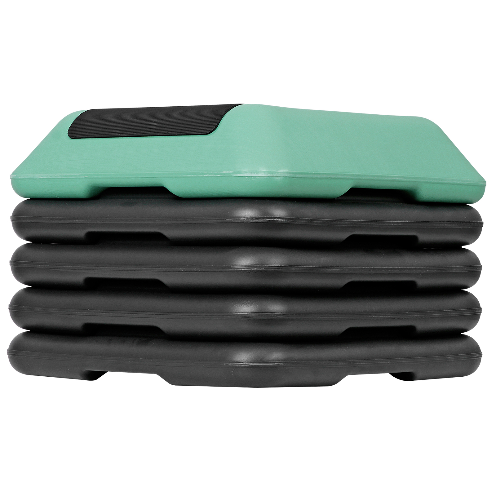 16''×16'' Exercise Aerobic Step Platform with 4 Risers Exercise Stepper Green