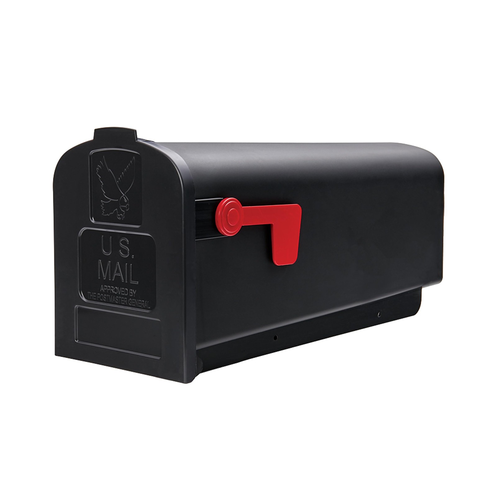 Parsons Medium Capacity Plastic Post Mount Mailbox Black
