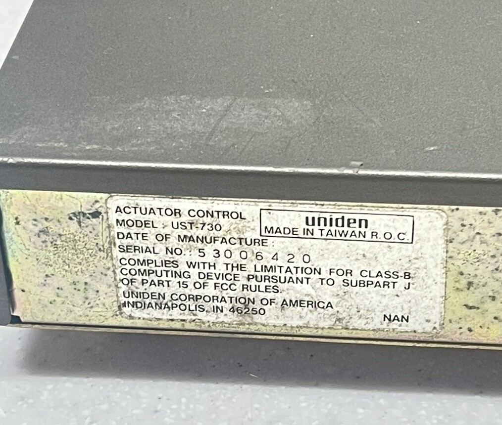 Uniden Ust-730 Stereo Satellite Receiver Untested