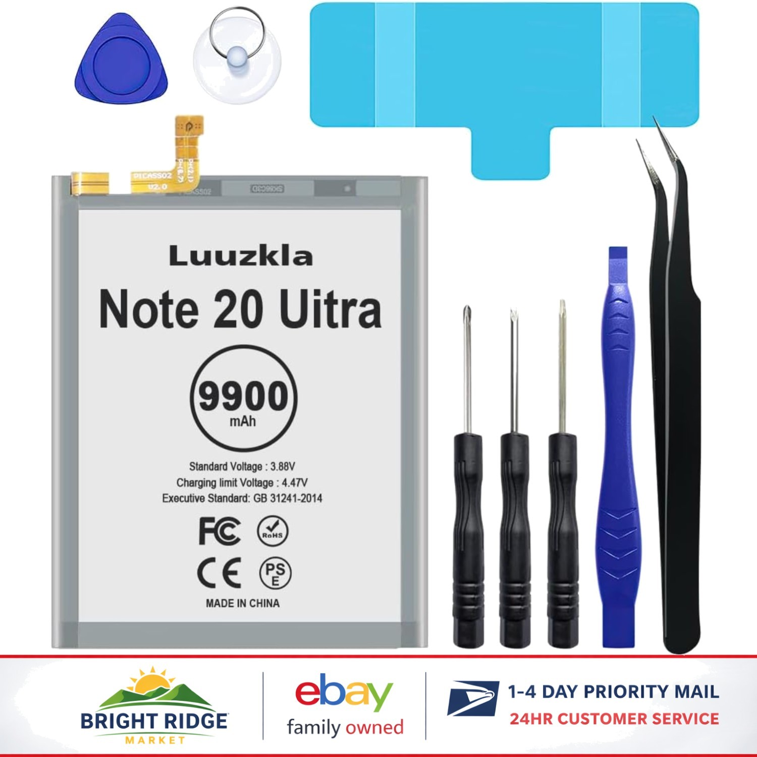 9900mAh Battery for Galaxy Note 20 Ultra, Rechargeable with Full Kits Included