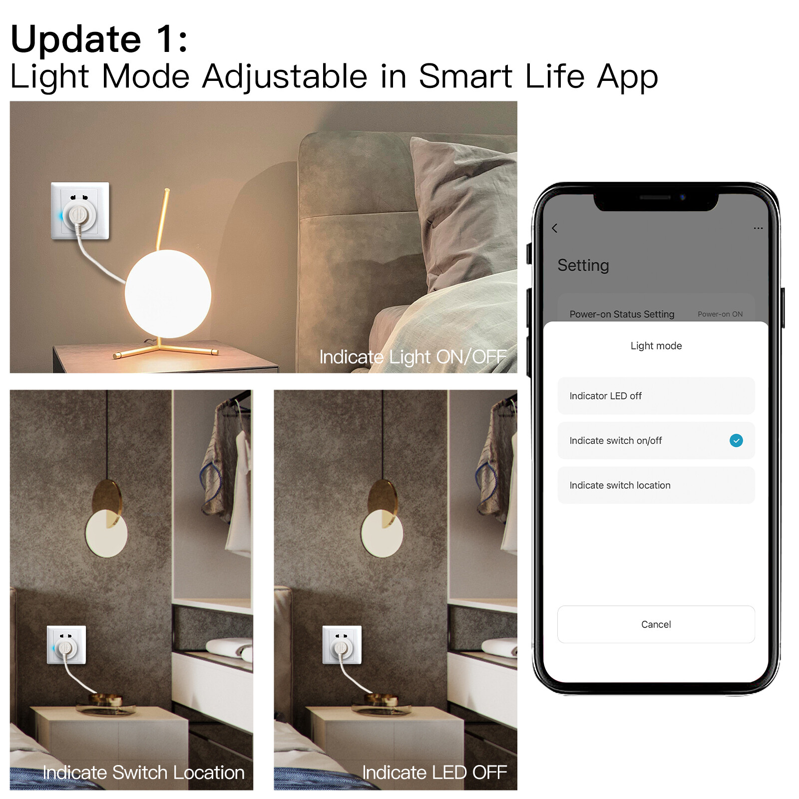 MOES WiFi Smart Power Dimmer Plug Switch Socket Outlet Timer Alexa Google APP