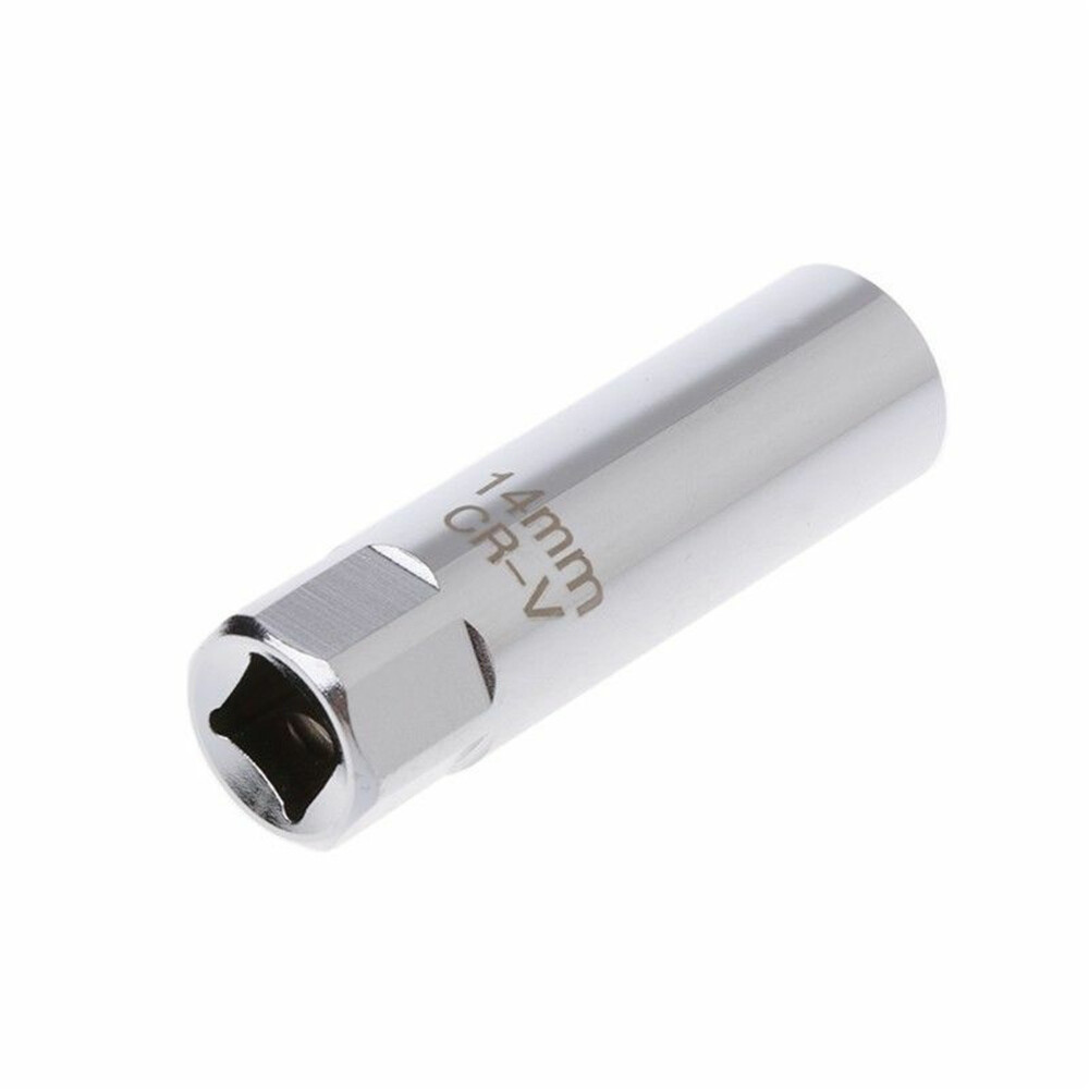 1PCS Spark Plug Socket Removal Tool Thin Wall 12 Points 14mm Magnetic 3/8" Drive
