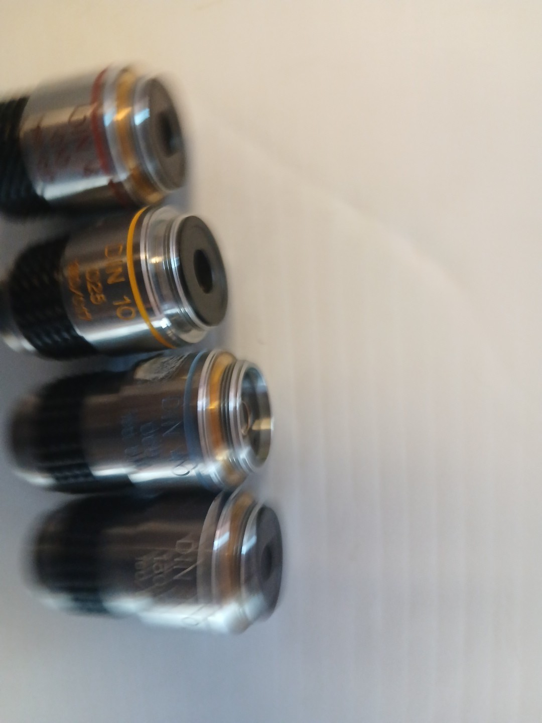 Lot of 4 Swift Microscope Objective Lenses