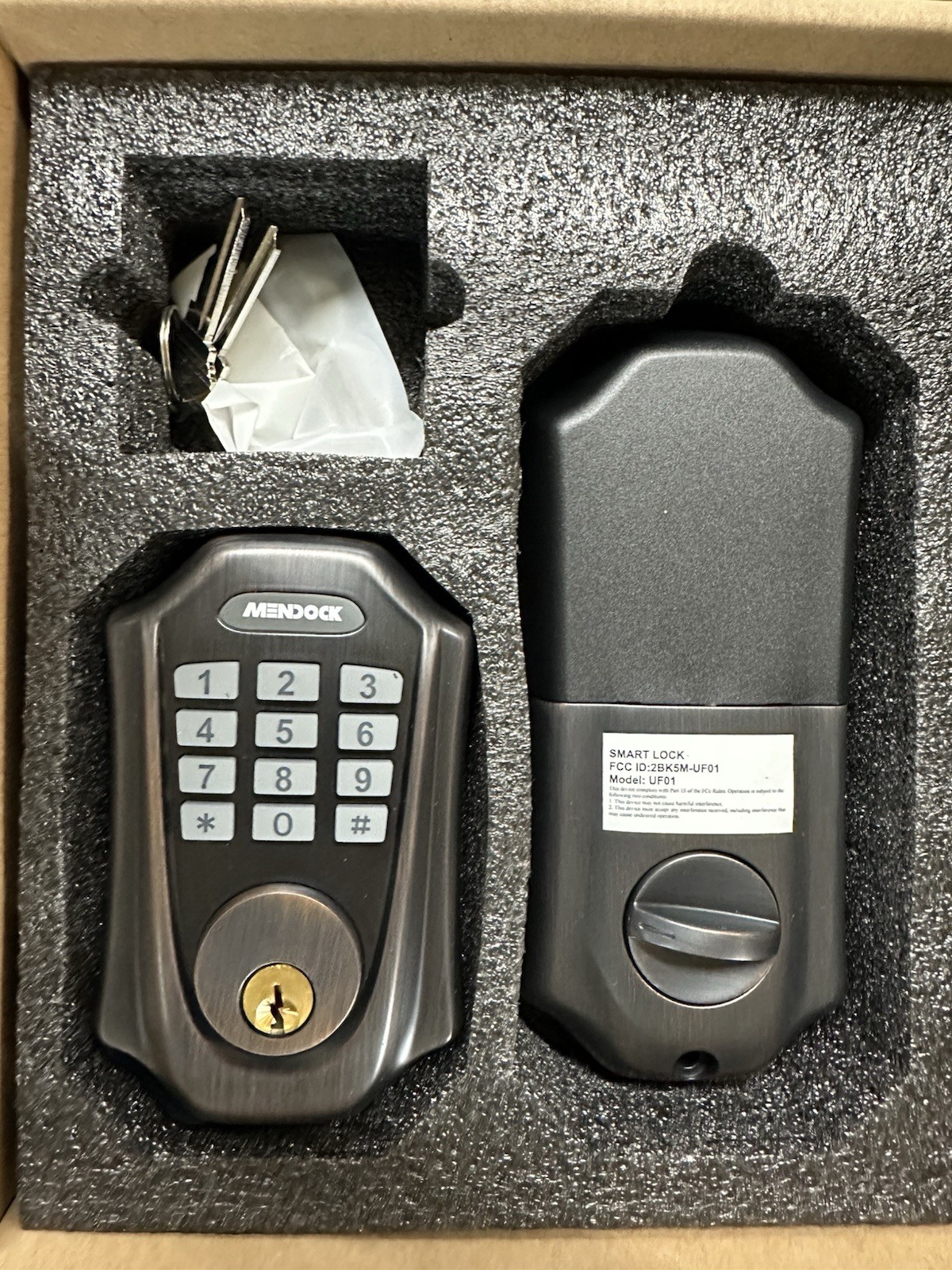 NEW Mendock Smart Lock PN: UF01-VB
