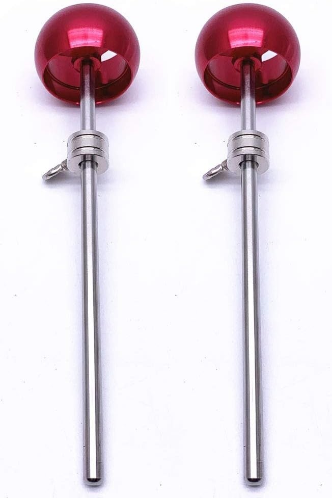 Jiayouy 2 Pieces Bass Drum Pedal Beater Aluminum Alloy Hammer Head Percussion In