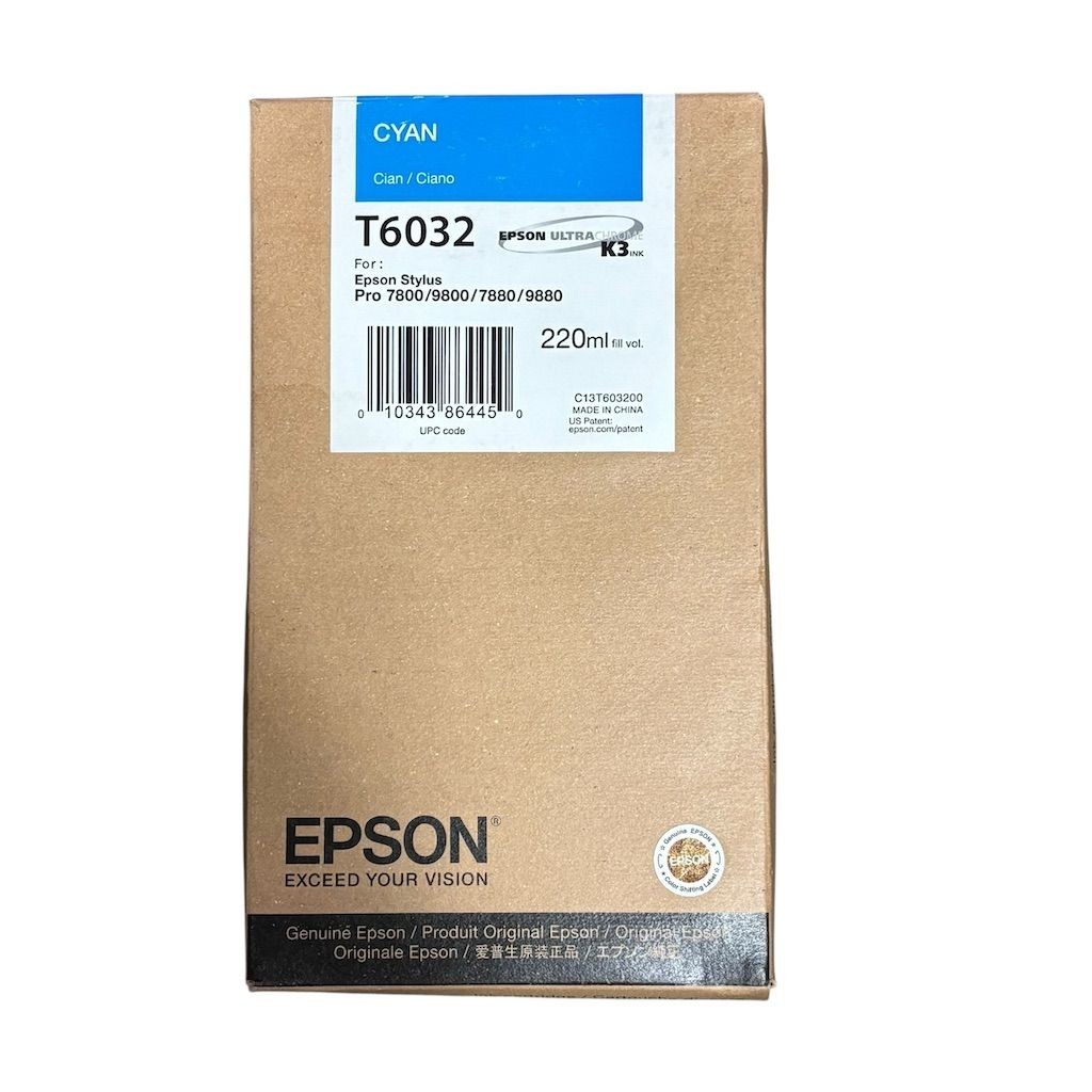 Epson UltraChrome K3 Cyan Ink Cartridge 220ml