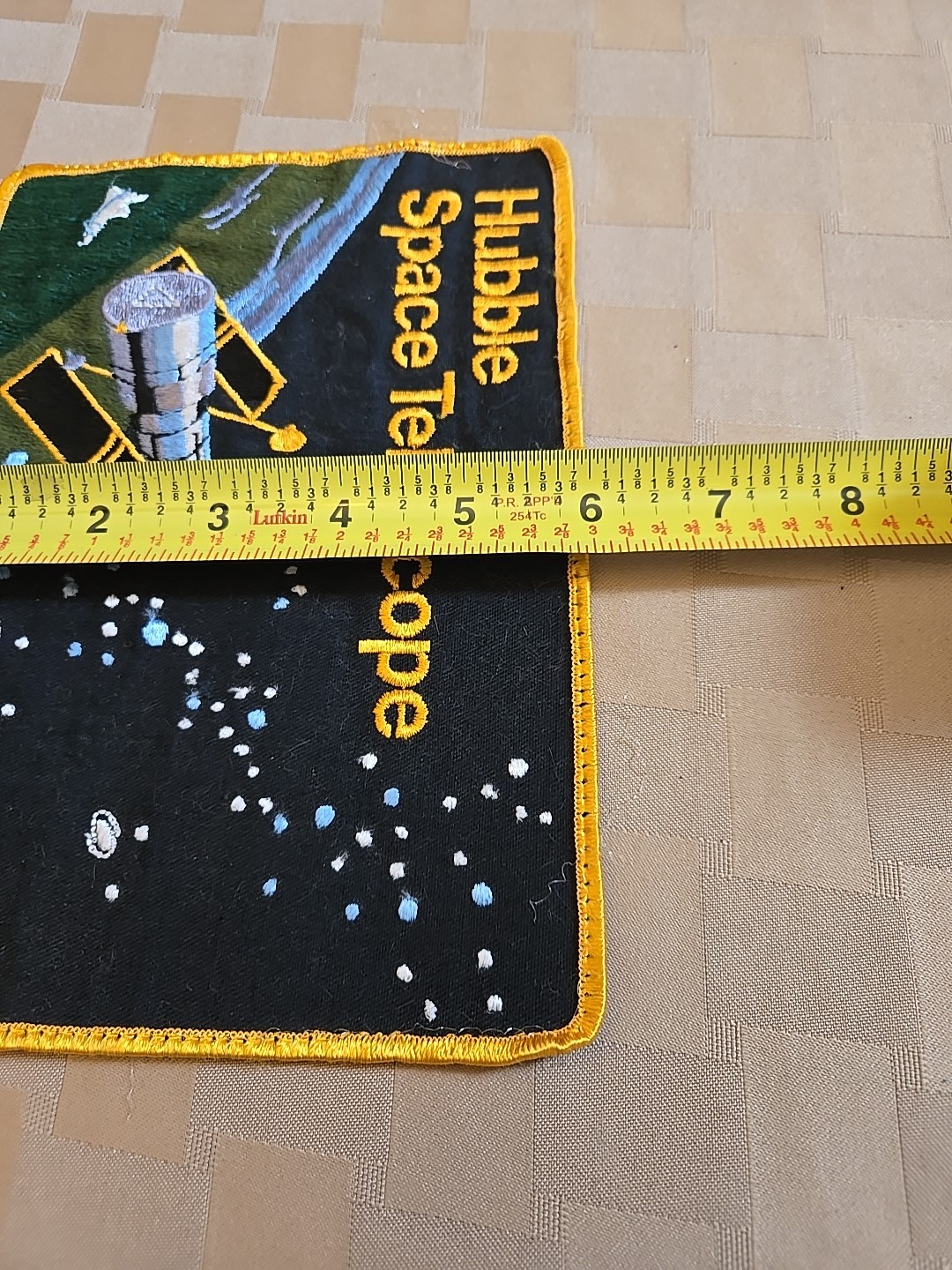 1990 NASA MSFC HUBBLE SPACE TELESCOPE LARGE JACKET PATCH (8-1/4"L x 6"H)