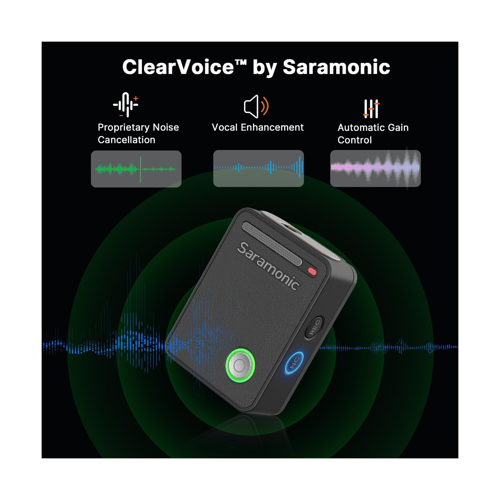 Saramonic Ultra | Wireless Lavalier Microphone, 32-Bit Float Recording, Timec...