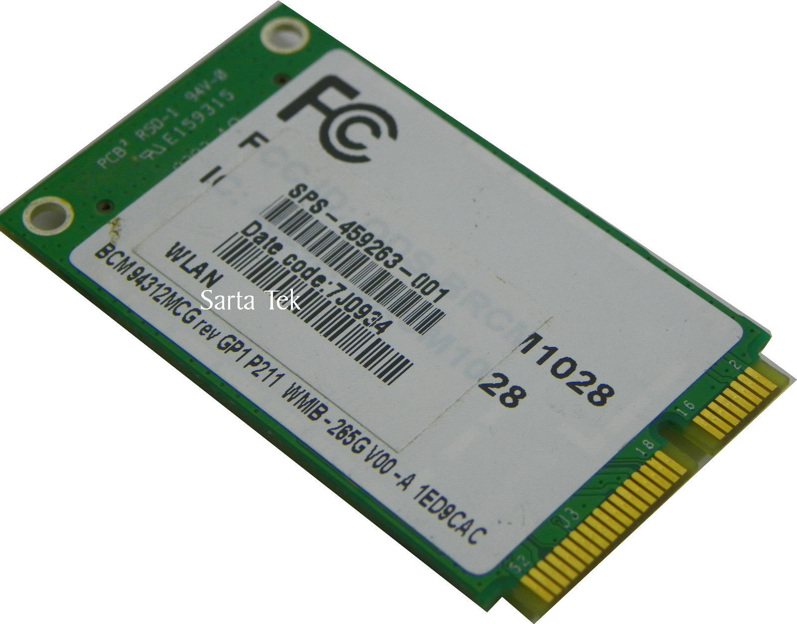 Broadcom BCM94312MCG 802.11b/g PCI-Express Wireles Original HP 459263-001
