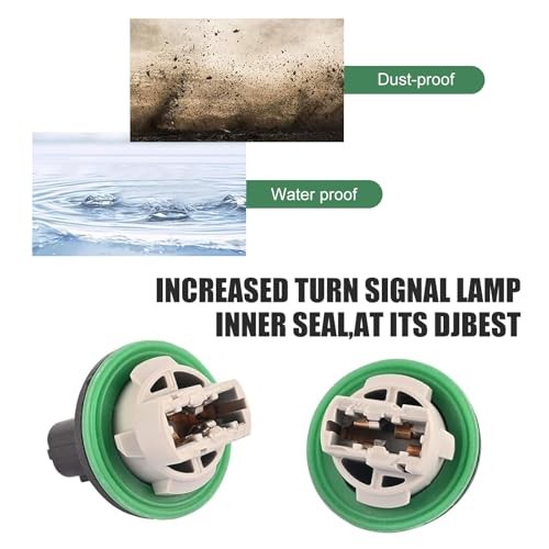 2 PCS Turn Signal Light Sockets, Three-pin Front Park Light Sockets,