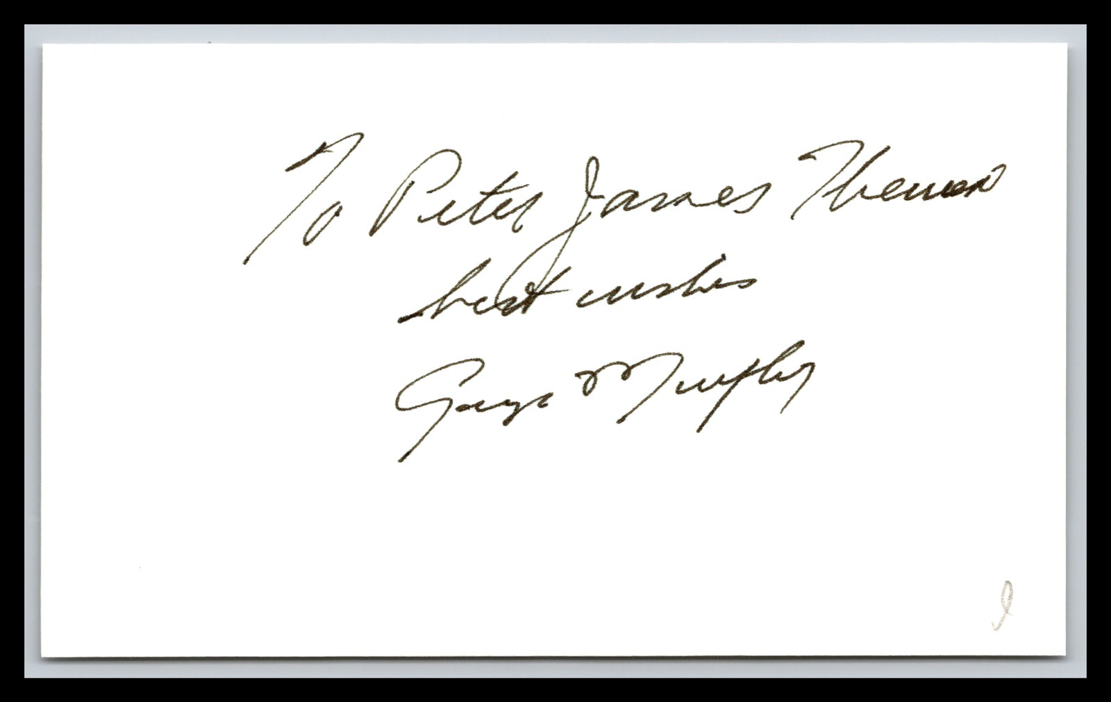 George Murphy - Actor  - 3x5 Card - Signed / Autograph (e)