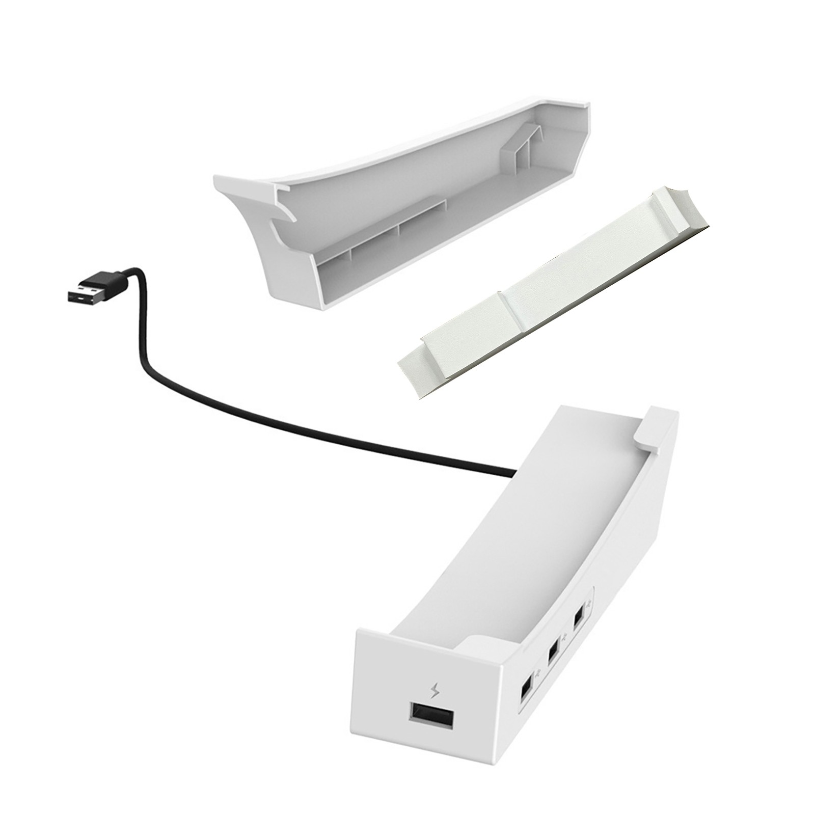 Horizontal 4 HUB Charging Base Stand Bracket Holder For PS5 Slim Console