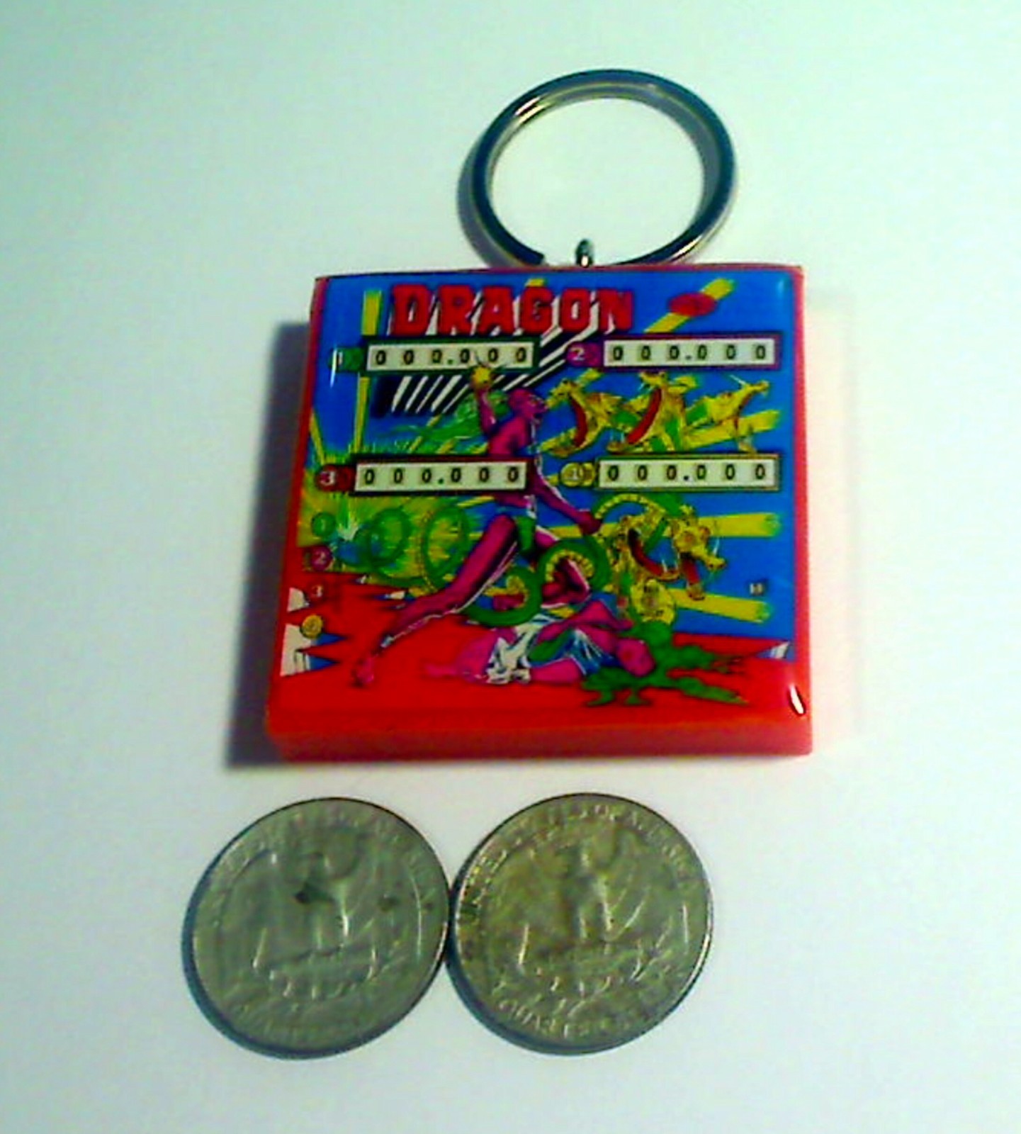 Interflip DRAGON Pinball Backglass Keychain