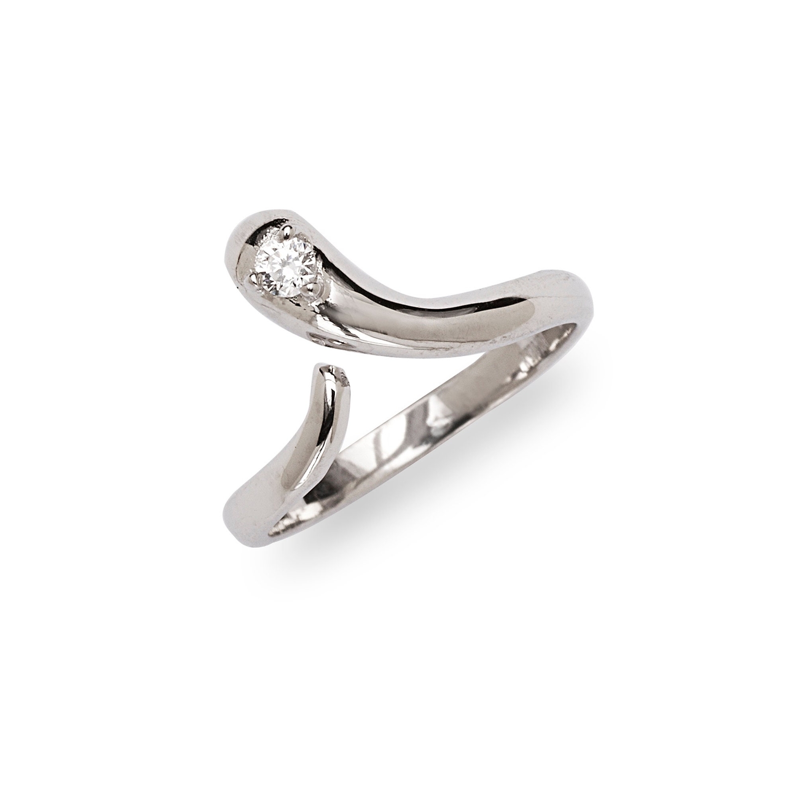925 Sterling Silver Bypass Snake Cubic Zirconia Adjustable Toe ring (10mm x