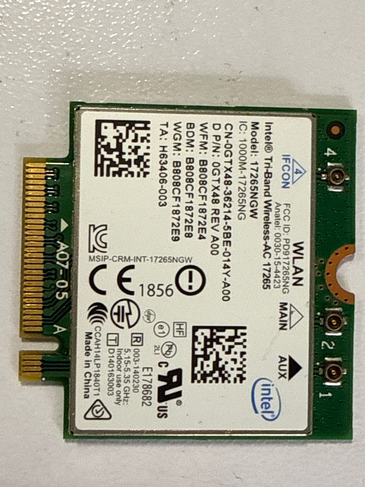 Intel 17265NGW Grade B