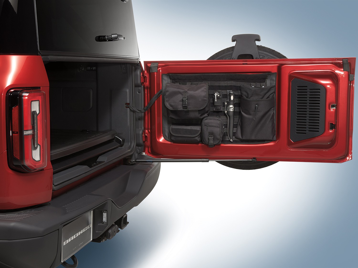 Ford Bronco® 2021-2025 Tailgate Molle Grate Storage System for Rear Swing Gate