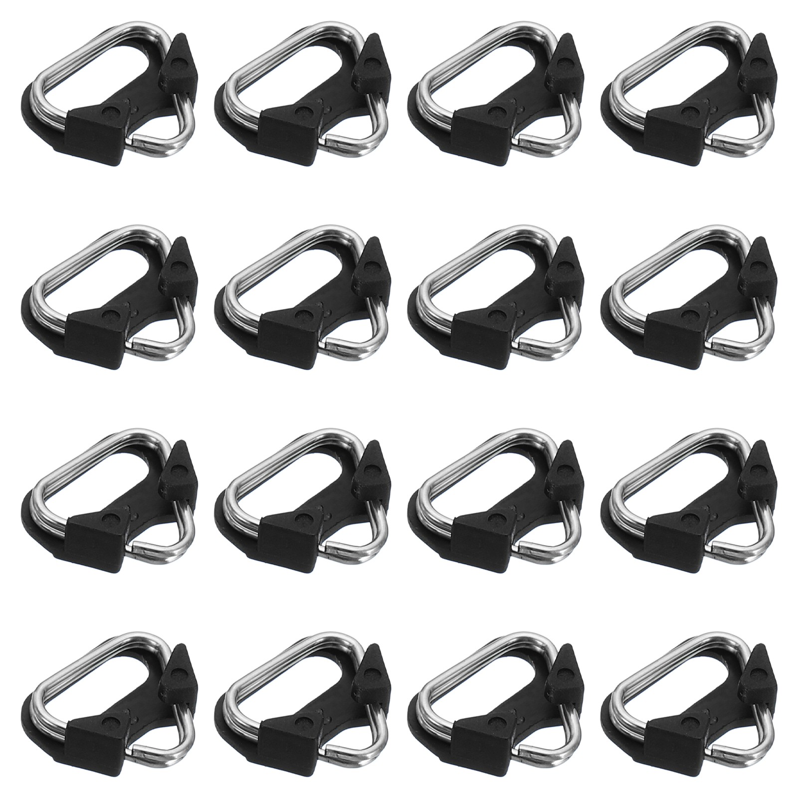 Camera Strap Lug Ring, 16 Pack Metal Triangle Split Hook Adapter with Cap