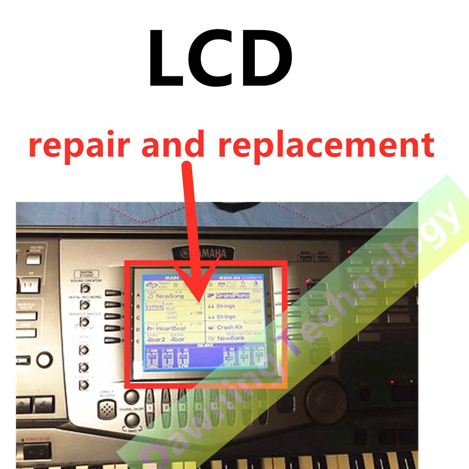 LCD Fit For Yamaha PSR-A1000 MUSIC WORKSTATION Display screen repair