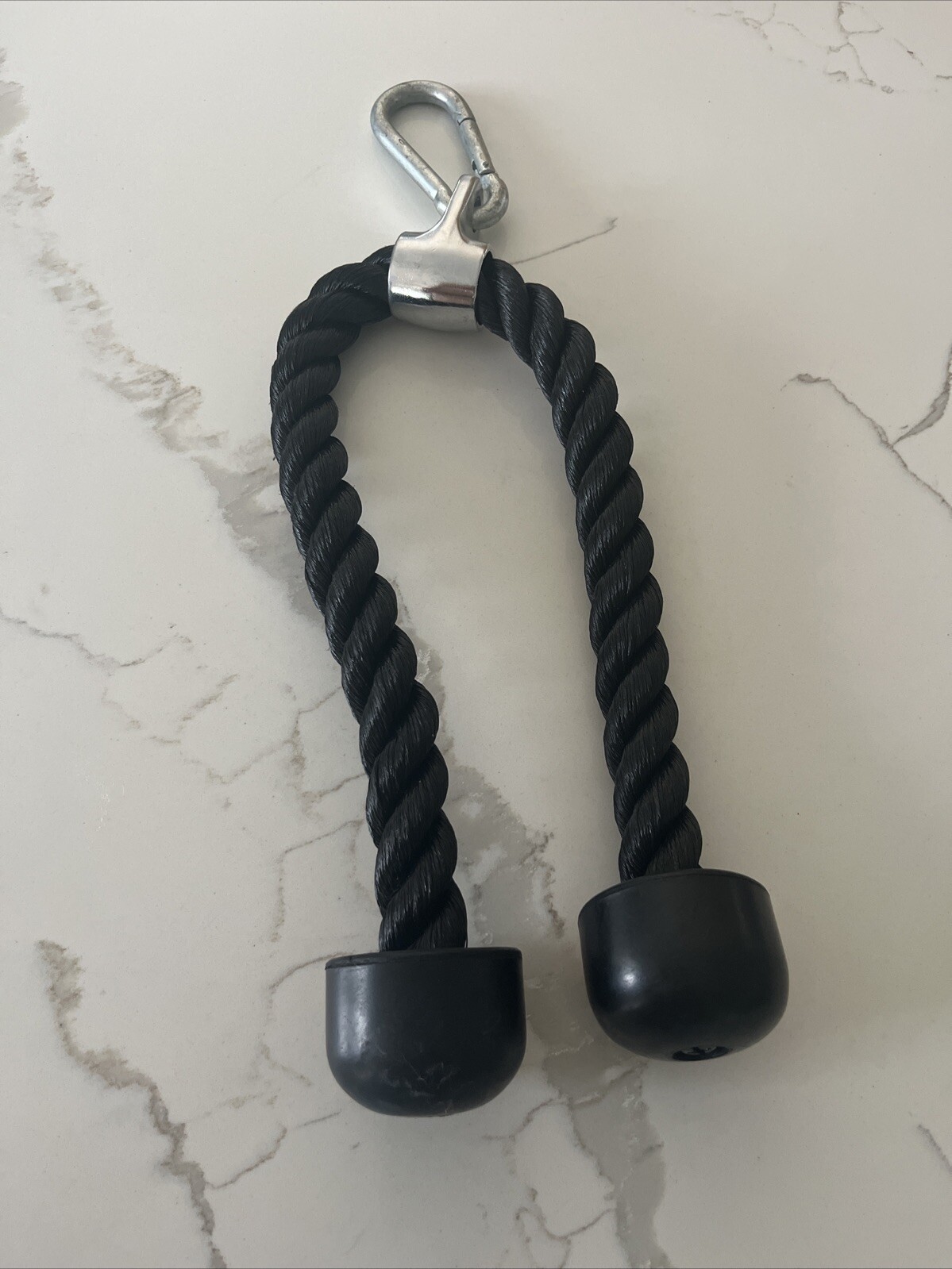Tricep Pull Down Rope w/ Cable Attachment 27'' Rope Length Black GREAT CONDITION
