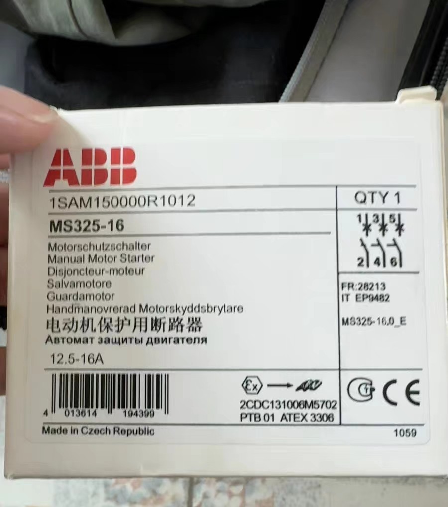 New ABB MS325-16 1SAM150000R1012 Motor Circuit Breaker 12.5-16A  FedEx or UPS