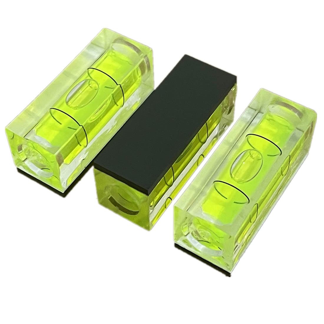 3Pcs Small Square Magnetic Spirit Levels Set Precision Bubble Level Mini Hori...