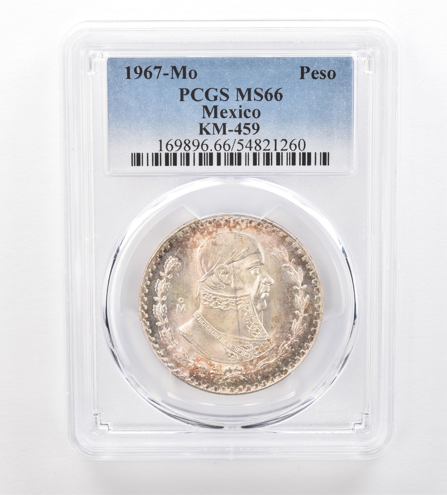 1967 Mo Mexico Peso KM-459 MS66 PCGS Beautiful Tone *7503