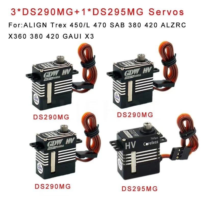 GDW DS290MG DS295MG Digital Servos FOR 450PRO/L 470L ALZRC X360 RC Helicopter