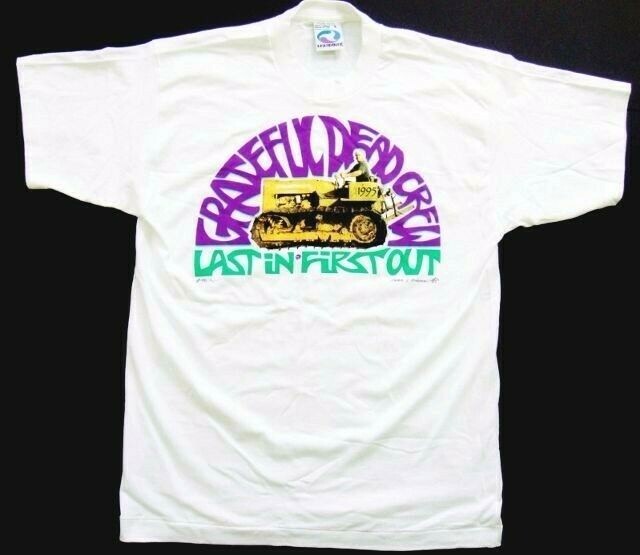 Grateful Dead Shirt T Shirt Vintage 1995 Summer Tour Road Crew Bulldozer L New