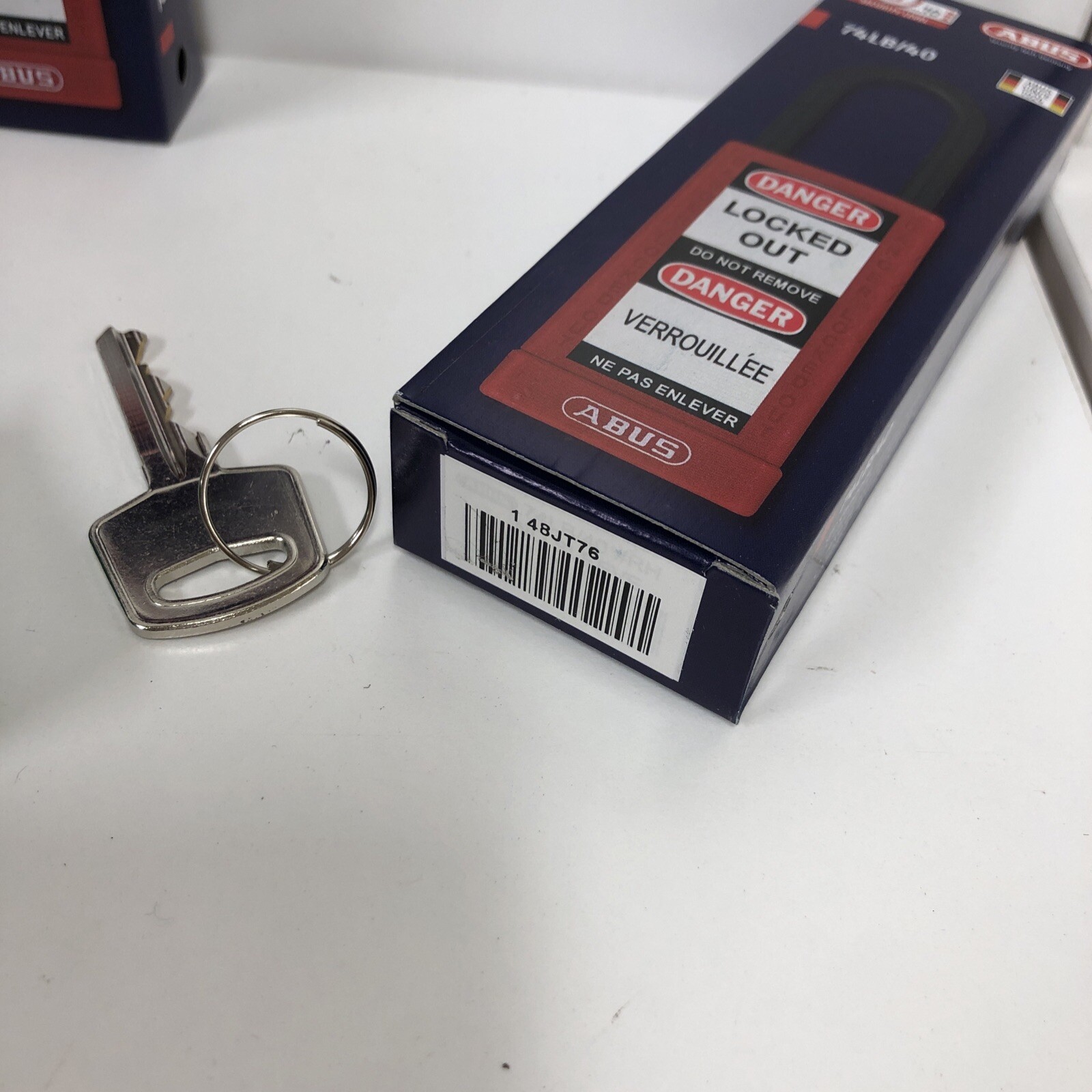 3 Pack ABUS 74LB/40 Lockout Pad Lock Green With One Key New