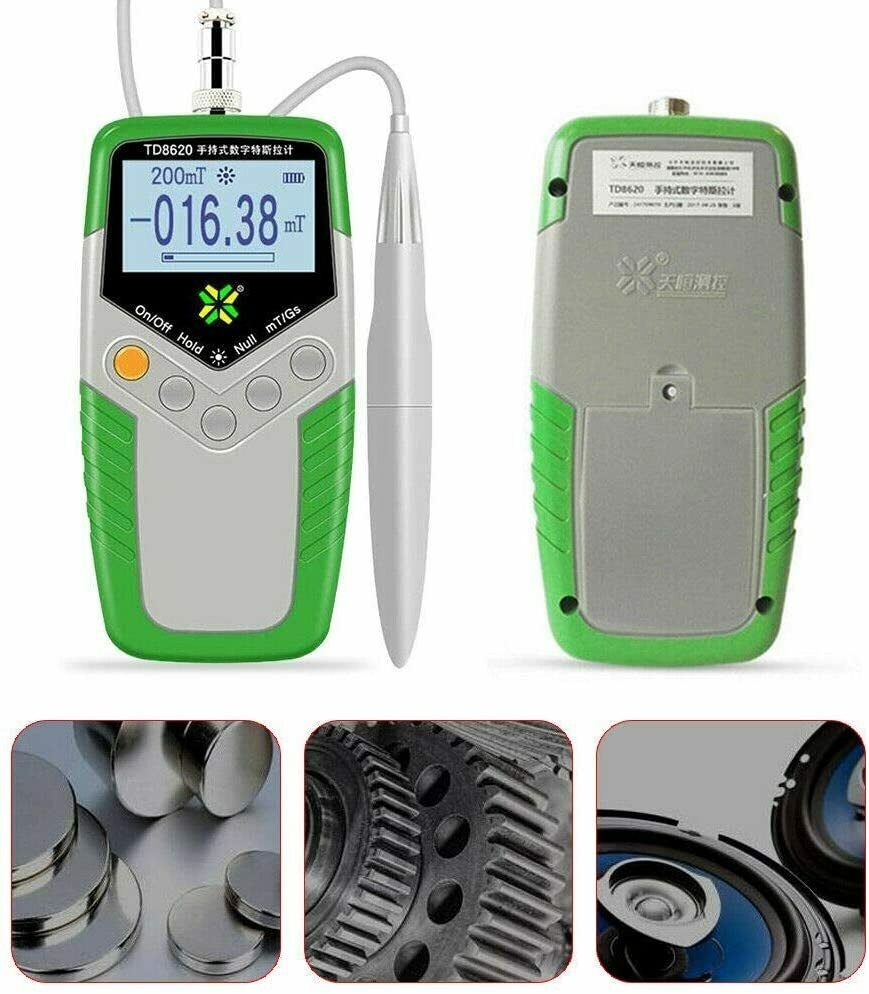Tesla Meter Gauss Meter with Transverse Hall Probe Display Class 1 Accuracy