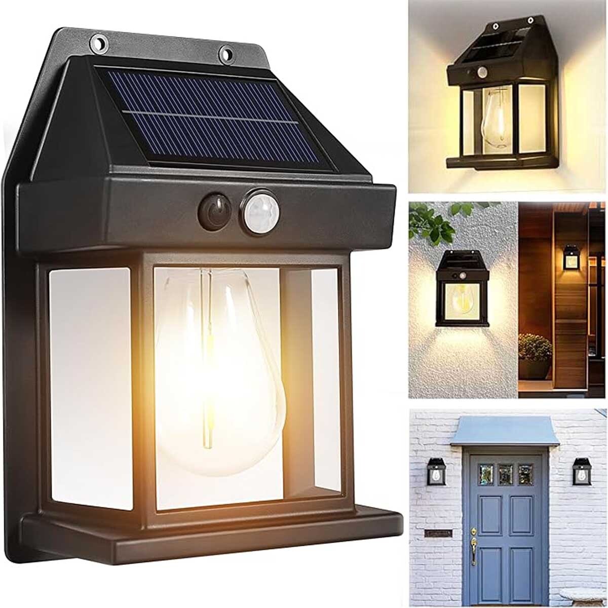 Solar Light Motion Sensor 3 Modes Lamp Outdoor Wall Street Yard Garden