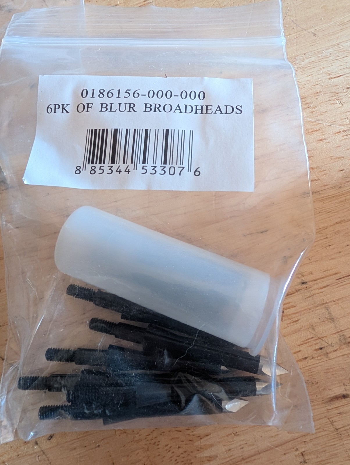 Blur Broadheads 6 Pack Replacement Blades Black Silver Archery Points
