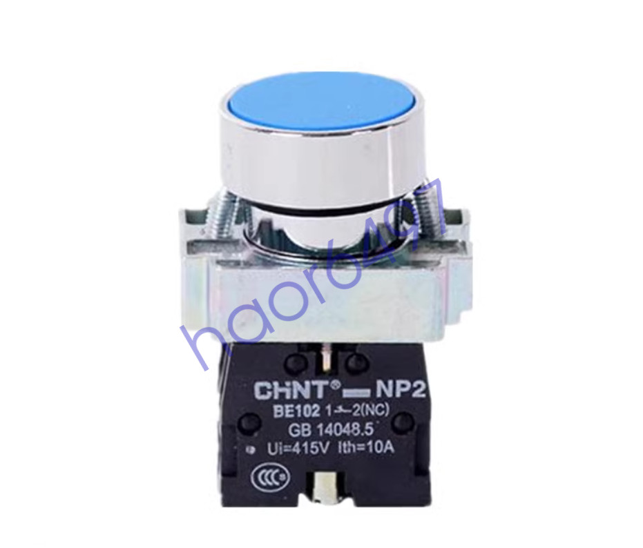 10PCS New Chint NP2-BA61 Pushbutton Switches Blue NO Brand