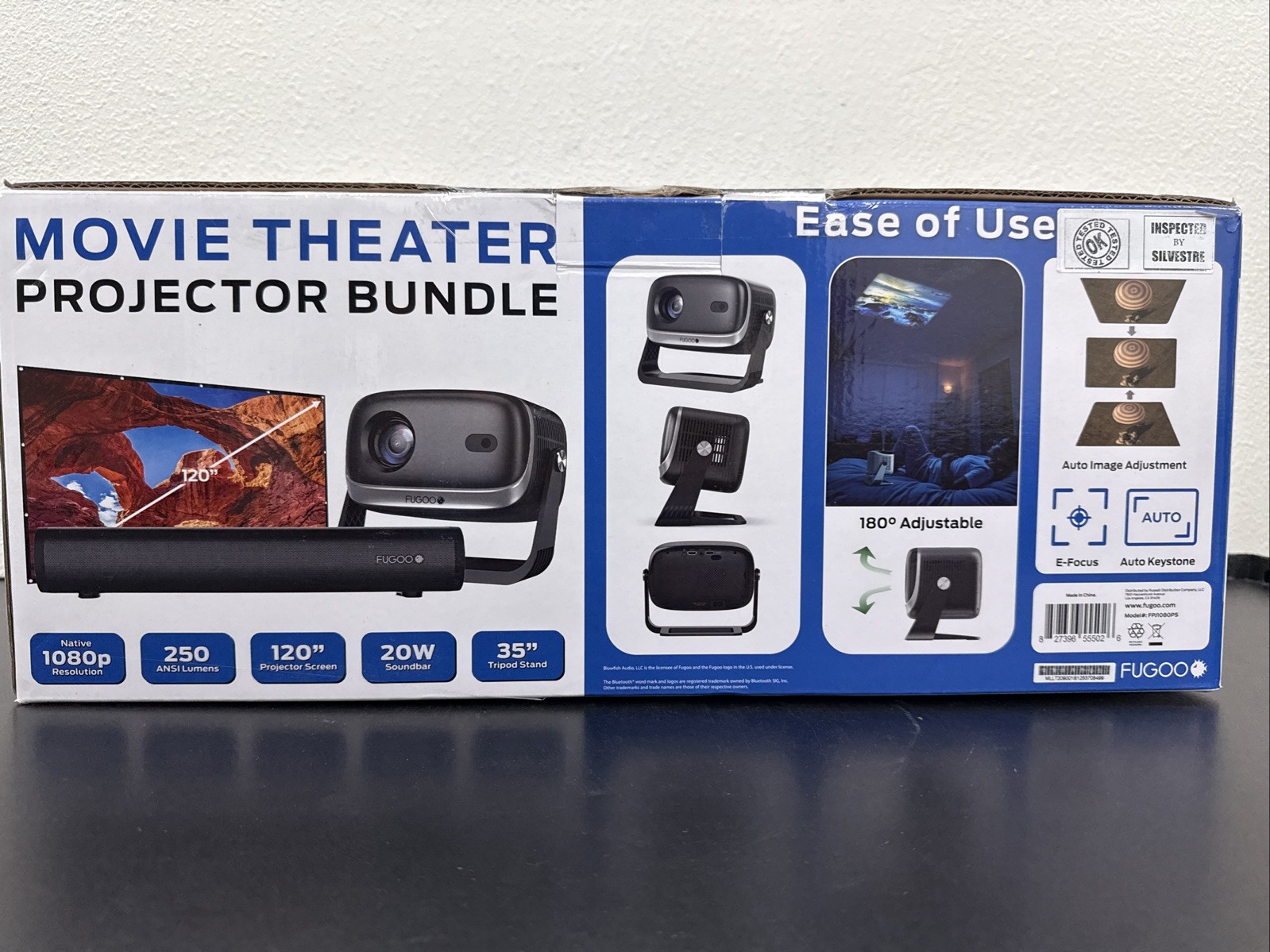 Fugoo Outdoor Projector & Soundbar Bundle with Tripod & 120" Foldable Screen