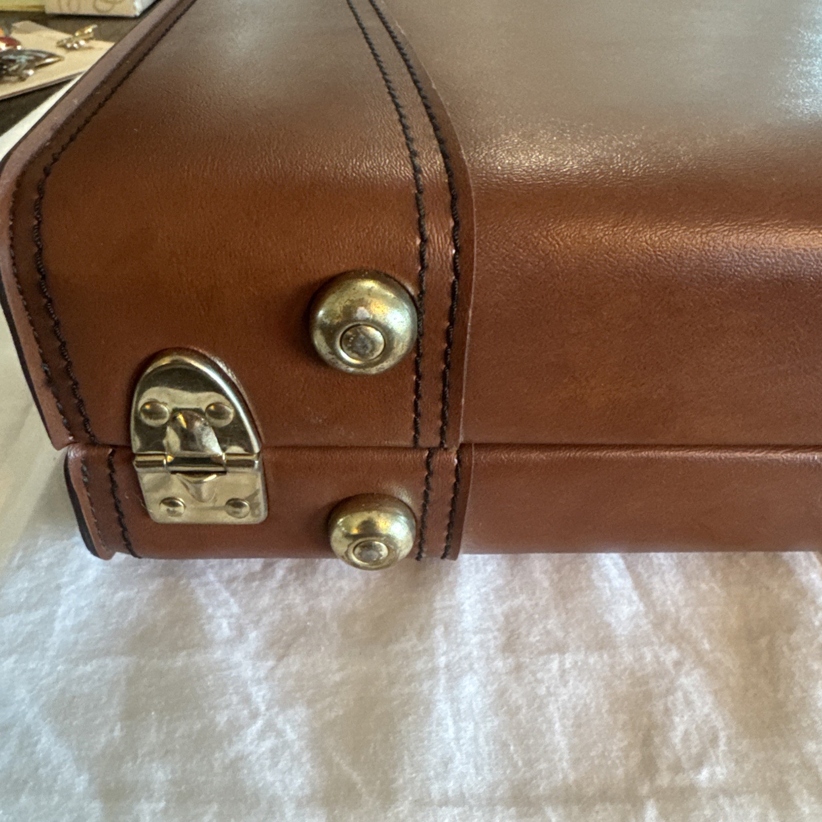 Vintage Atlantic Leather Briefcase in Great Condition 18.5 x 14.5 x 4.5 inches