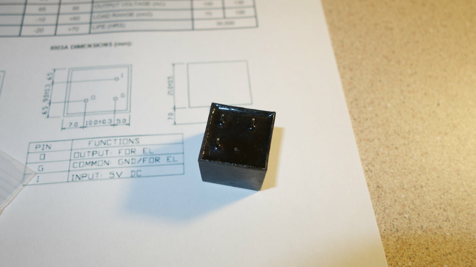 SDEC i003 EL Panel Inverter Module 5v Operation (RB10.1)