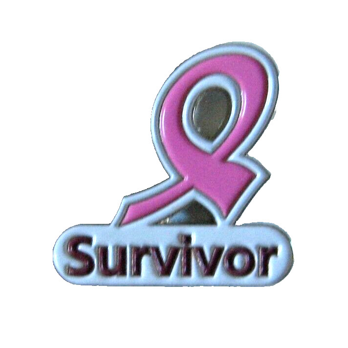 Breast Cancer Survivor Pin Ribbon Lapel Pin Metal Enamel