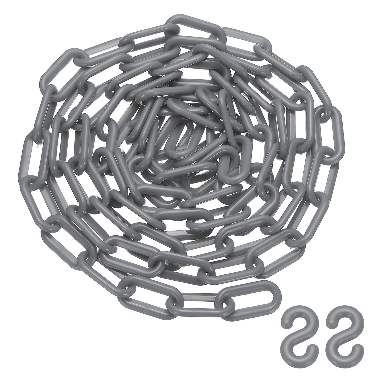 10 Feet Plastic Chain Link, Safety Barrier Chain 1x2 Inch Buckle Lightweight ...